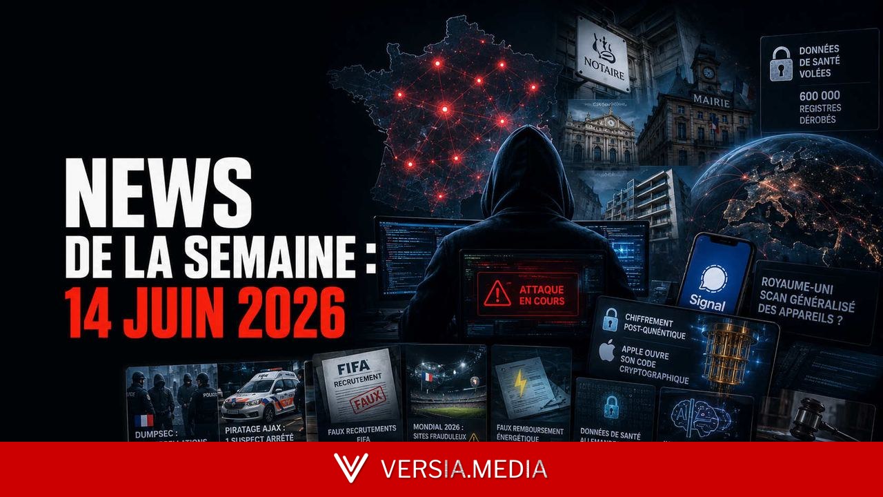 Cyber actualités ZATAZ de la semaine du 8 au 14 juin 2026 — Cybersecurity | Versia.media